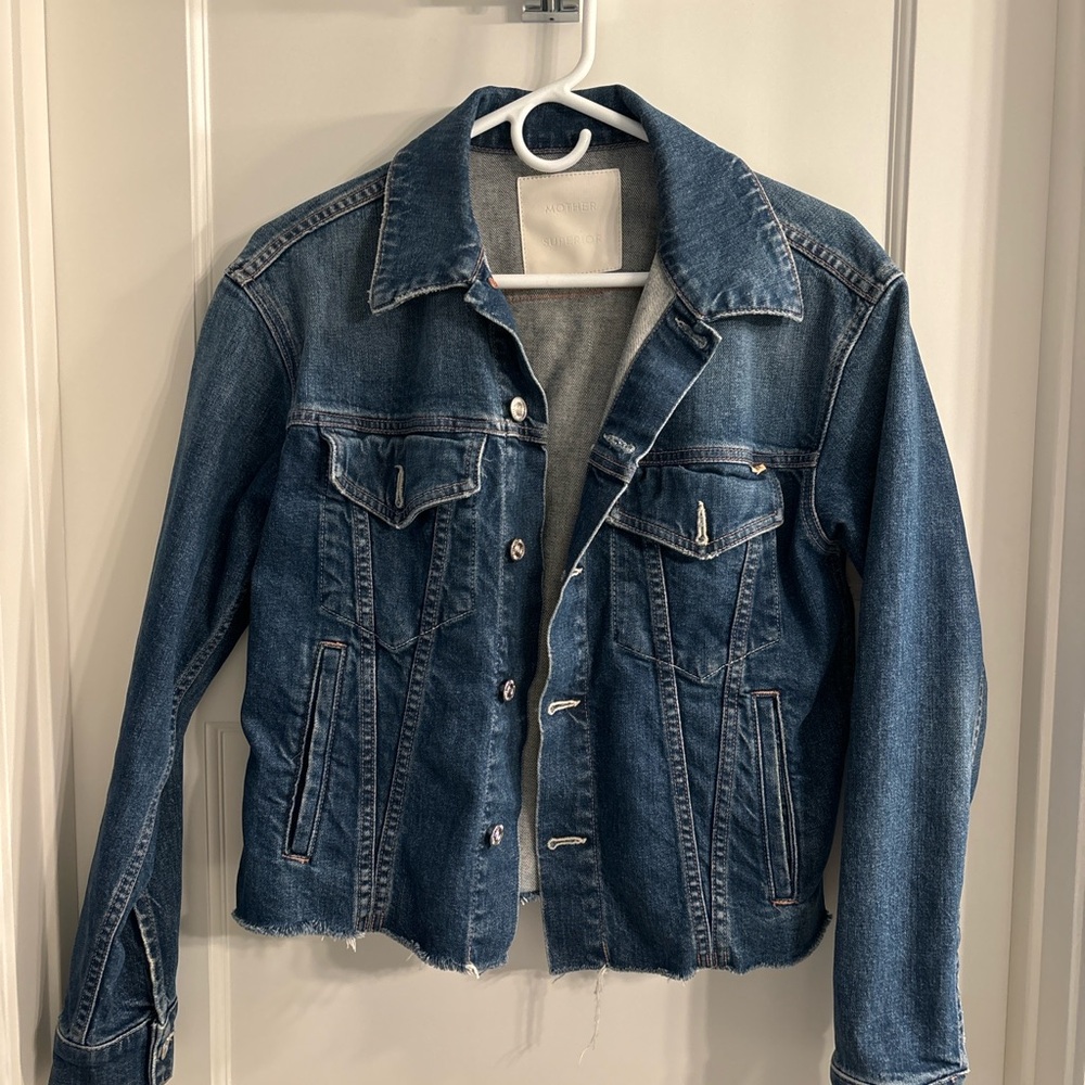 MOTHER SUPERIOR premium denim jacket with ragged edge XS